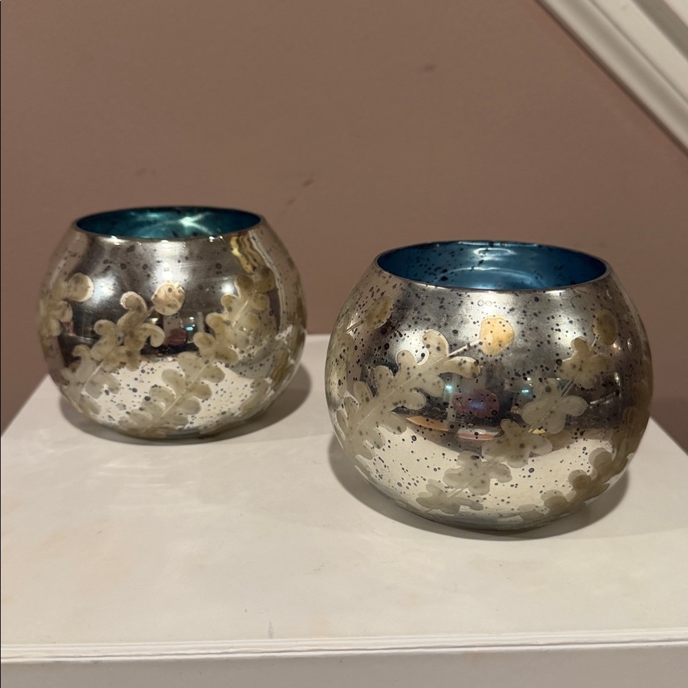 Pottery Barn Mercury Glass Candle Holder/Vase